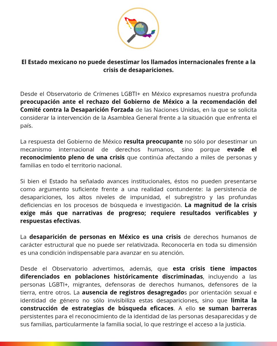 @ObservatorioCrimenesLGBT tweet media