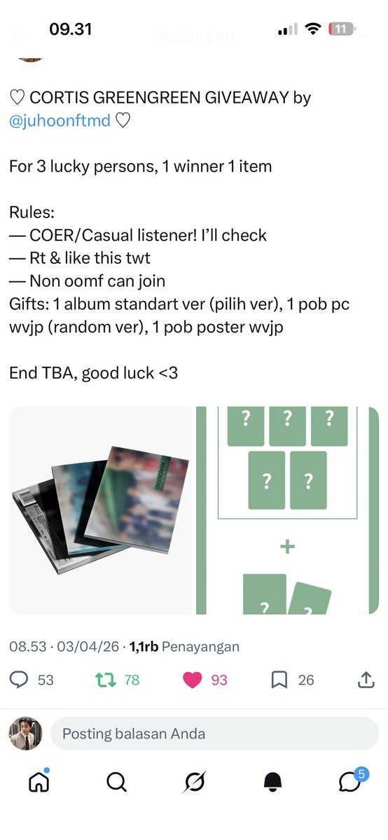 hujan ౨ৎ˖ ࣪ 🍃 #GREENGREEN tweet media