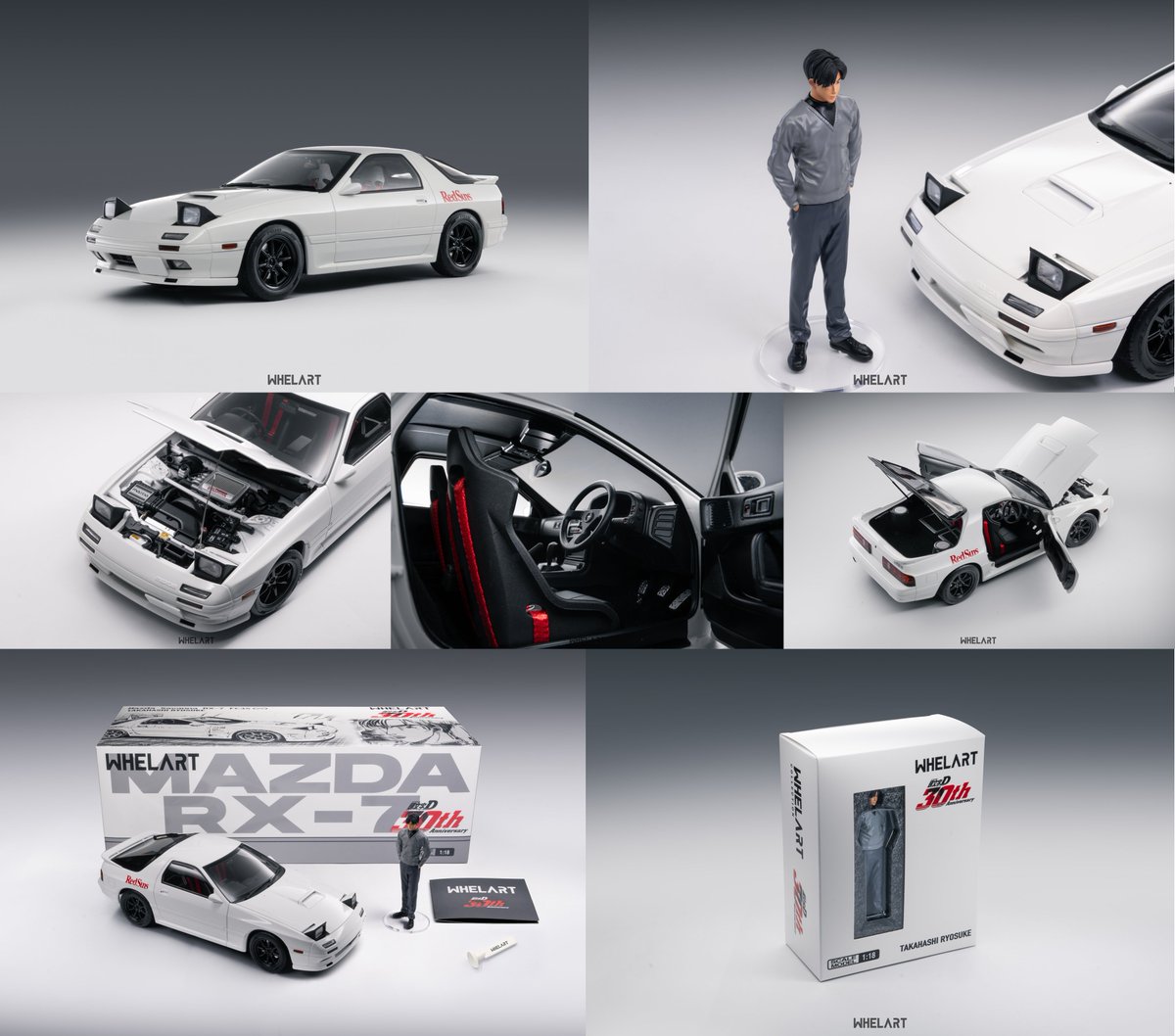 tamtamsagami's tweet photo. 【ミニカー | #WHELART】店頭予約開始！

7月以降発売予定
1/18 Mazda Savanna RX-7 FC3S
#頭文字D RedSuns仕様
高橋涼介フィギュア付
￥57,200税込
締切：4/11（土）

フル開閉なので室内もバッチリ堪能できます！
ライトは開いた状態だけと思われます。

ご来店お待ちしてます！
#タムタム相模原店 https://t.co/JtVmj53n8W