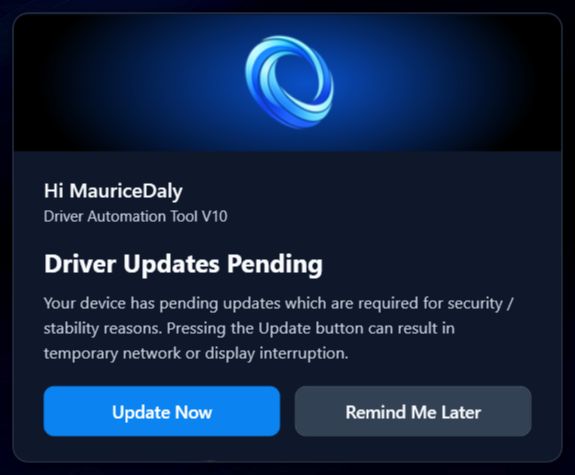 modaly_it's tweet image. The #DriverAutomationTool v10 is getting close, but it will be a few more days before its ready for closed testing. A few screenshots to show you the progress. #MSIntune #SCCM #ConfigMgr
