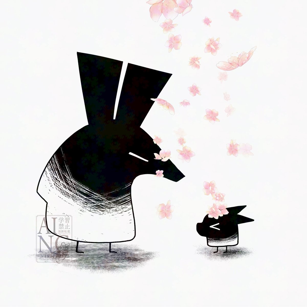「春のお知らせ」|彼岸烏月𓃦いつも眠い𓃫のイラスト