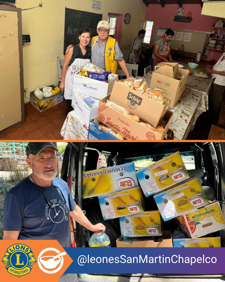 LeonesDistritO3's tweet photo. 🦁💛 Solidaridad que alimenta esperanza
El Club de Leones San Martín Chapelco en enero, retiraron alimentos de La Anónima  y los entregaron al Comedor Los Amigos.
También acompañaron al Comedor La Sonrisa de un Niño, llevando alimentos.

#SolidaridadQueTransforma https://t.co/IJKQCUDeHL
