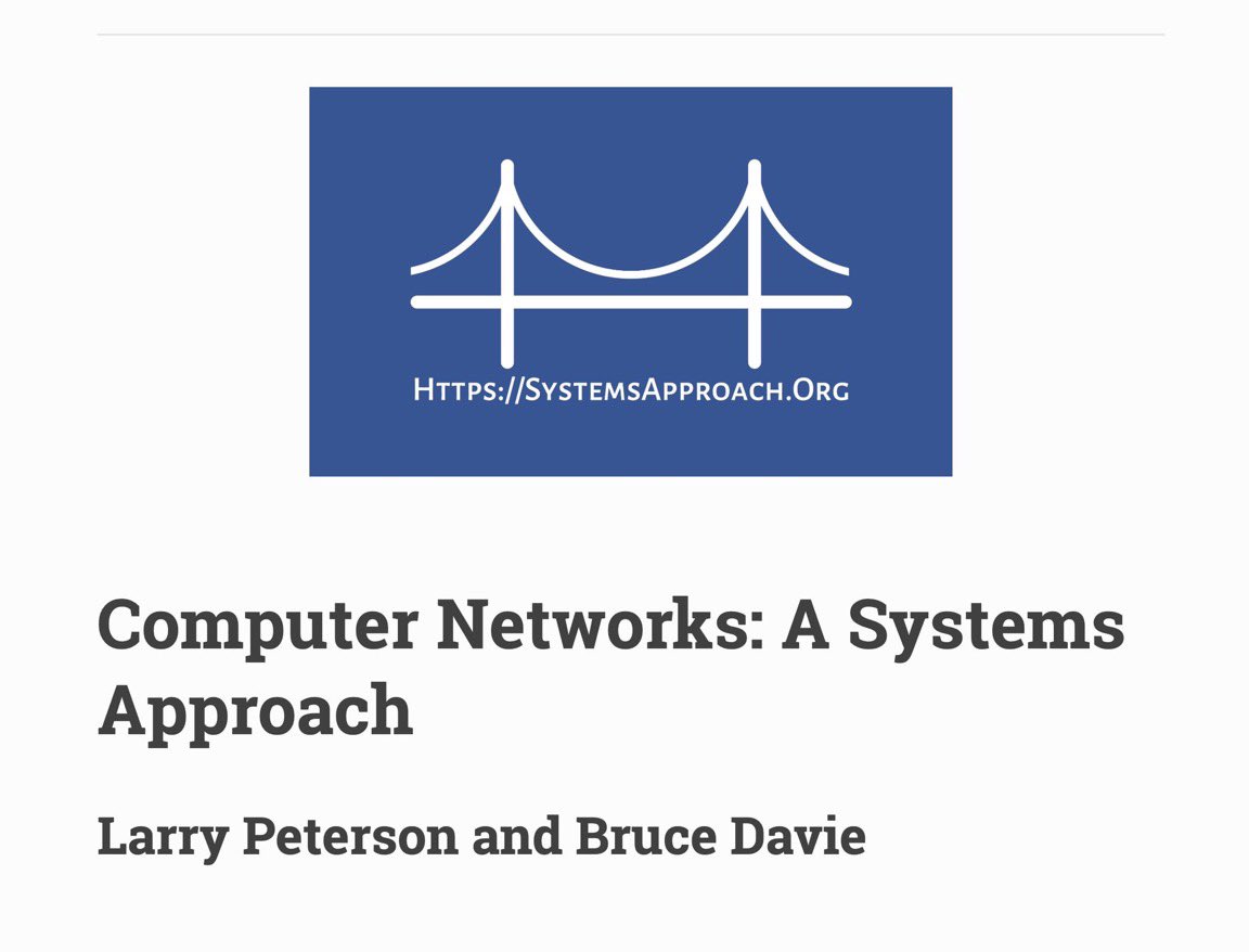 Good reference on computer networks.

book.systemsapproach.org