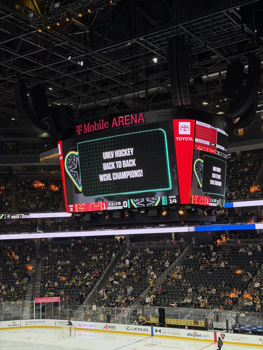 UNLVRebelHockey's tweet photo. Yeah, this is sick. Thanks for the shoutout, @GoldenKnights &amp; @unlv ‼️ https://t.co/32ljiVWY6T
