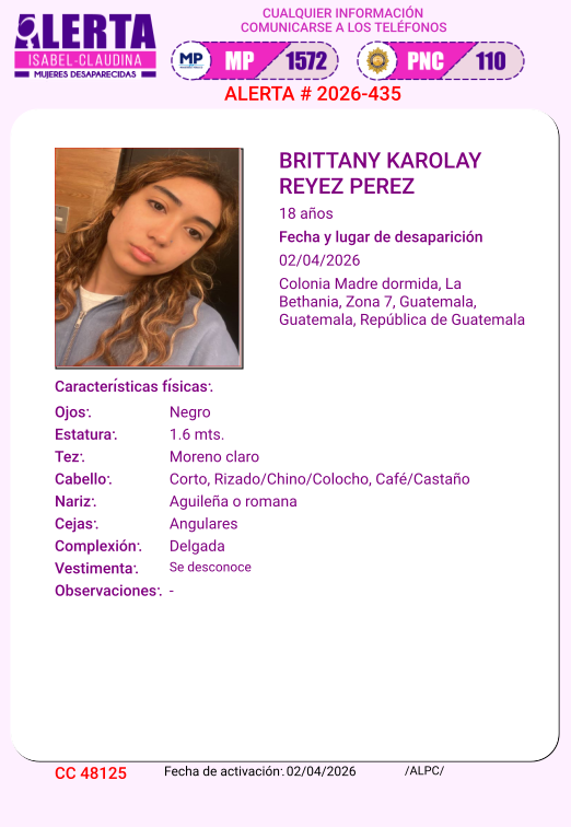 Alerta Isabel Claudina 🇬🇹 tweet media