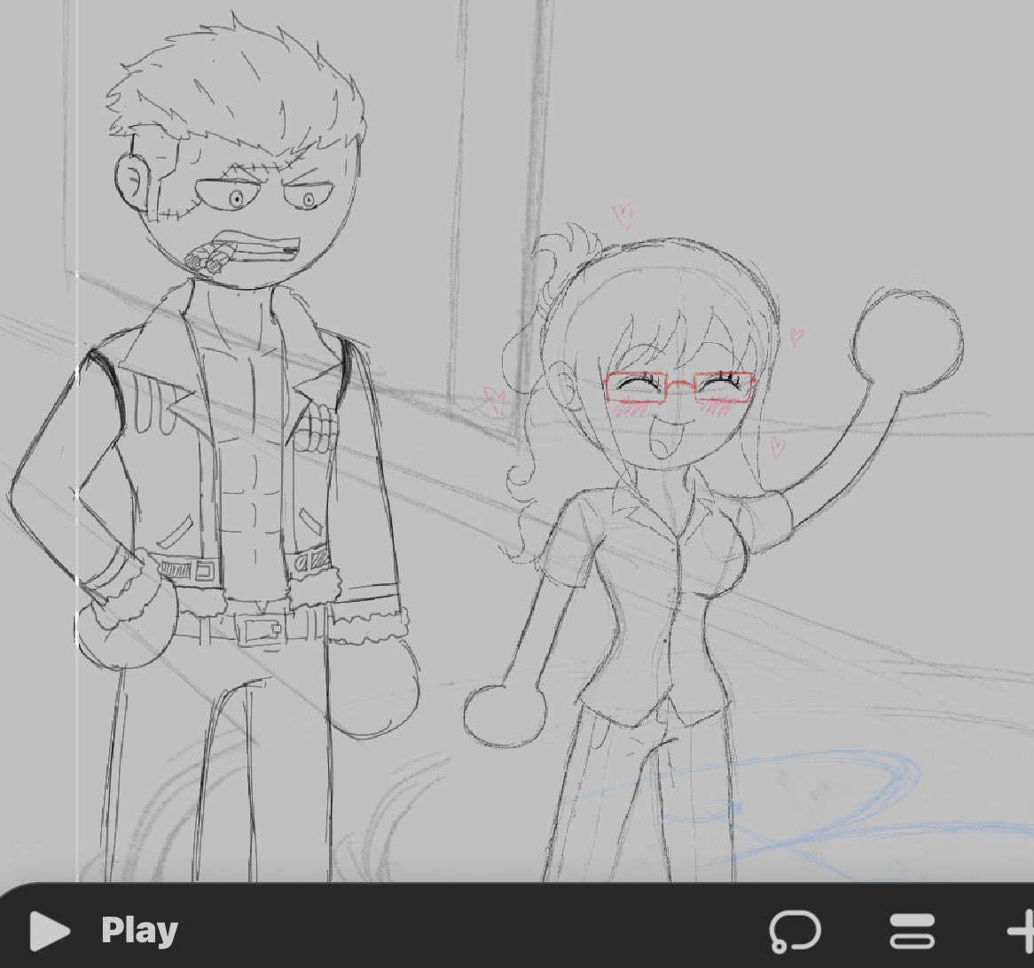 JimJammer2022's tweet image. #ONEPIECE #doodleart
WIP

Took me a while to come back to this, but I finally finished making Tashigi!

She looks so happy to see Zachariah 🥹

Now i sleep, gn mutuals 🌙 💤