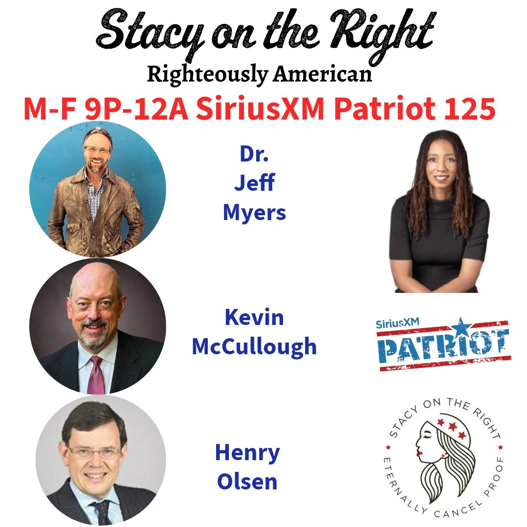 SiriusXMPatriot's tweet image. Tonight On @StacyOnTheRight 9pm-12am ET Fri 4/3

9:20pm @drjeffmyers

10:05pm #KevinMcCullough

11:05pm @henryolsenEPPC

Tonight's Opening Verse: Mark 11:24
Call In Now: 866-957-2874
sxm.app.link/Patriot sxm.app.link/StacyOnTheRight
#SOTR #RighteouslyAmerican
