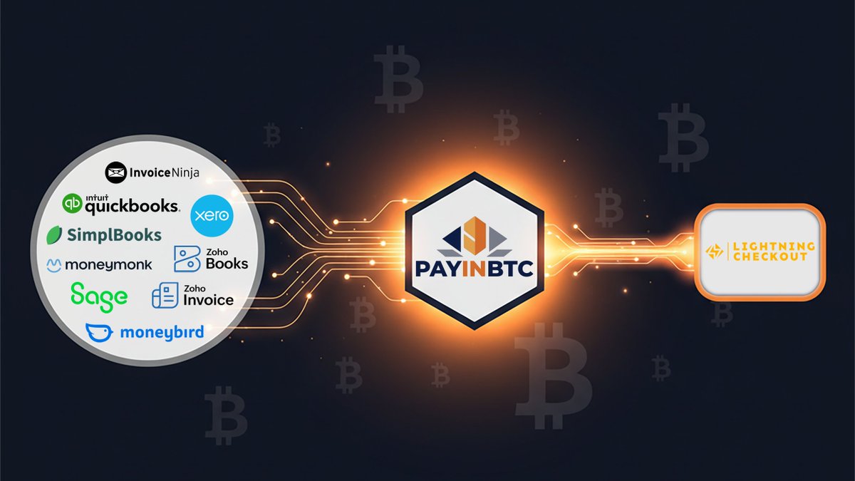 LNCheckout's tweet photo. We just connected @LNCheckout  to 9 accounting platforms.
Your Xero, QuickBooks, or Zoho invoices now get a Bitcoin payment option through @payinbtc_me . One integration, 5-minute setup.
More info at: https://t.co/zNhqVrk6CS https://t.co/LBGGelwmDq