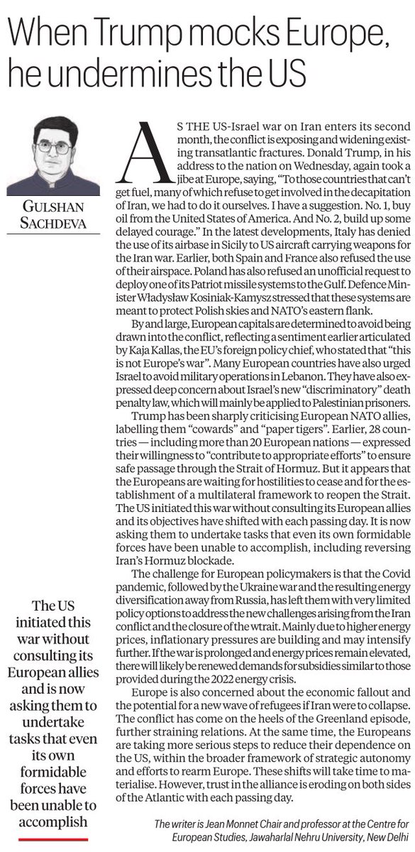 D_U_Teachers's tweet image. Gulshan Sachdeva (#JNU) 

Indian Express, 03/04/2026