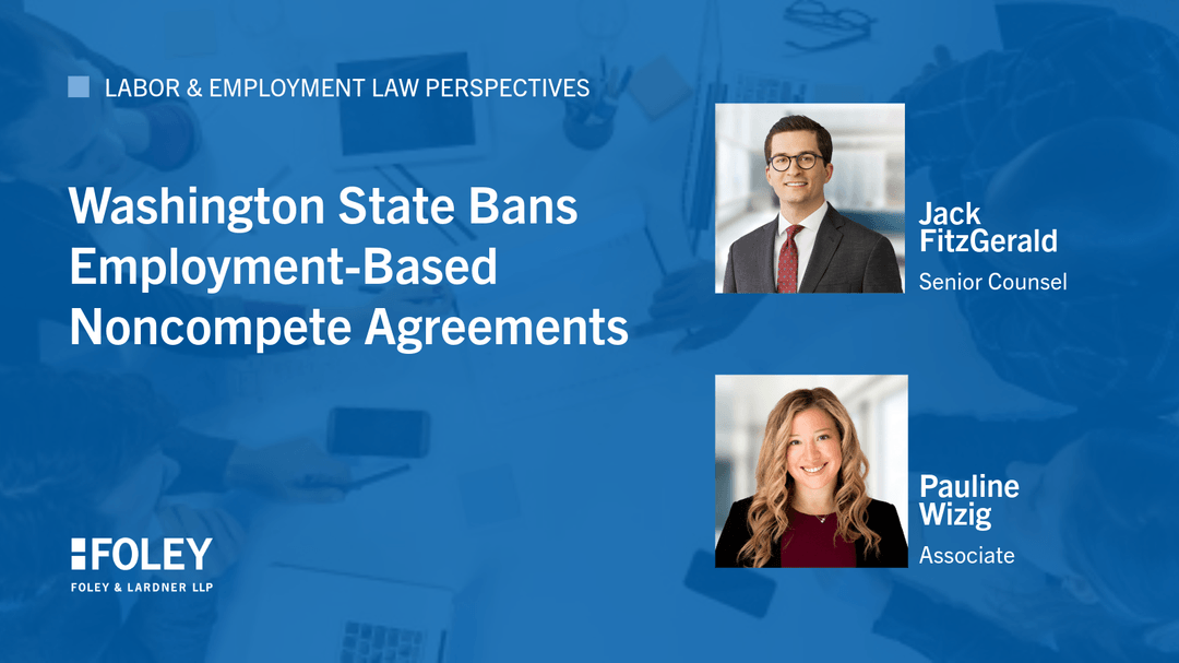 BryanSSchultz's tweet photo. With Washington set to void most employment‑based noncompete agreements in 2027, employers should begin reviewing existing agreements and form documents now. In their recent article, my colleagues Jack FitzGerald and Pauline Wizig outline the scope of the new law, the… https://t.co/CHYPdzIfzX