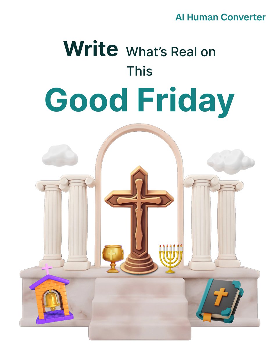 aihumanconvert's tweet image. Authenticity always wins. Make your AI content truly human. 

#goodfriday #humanize #authenticcontent #aihumanconvertor