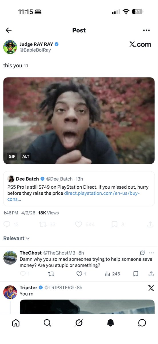 Aww poor baby blocked me for this 🤣🤣🤣 these guys are so sensitive <a href="/BabieBoiRay/">Judge RAY RAY</a>