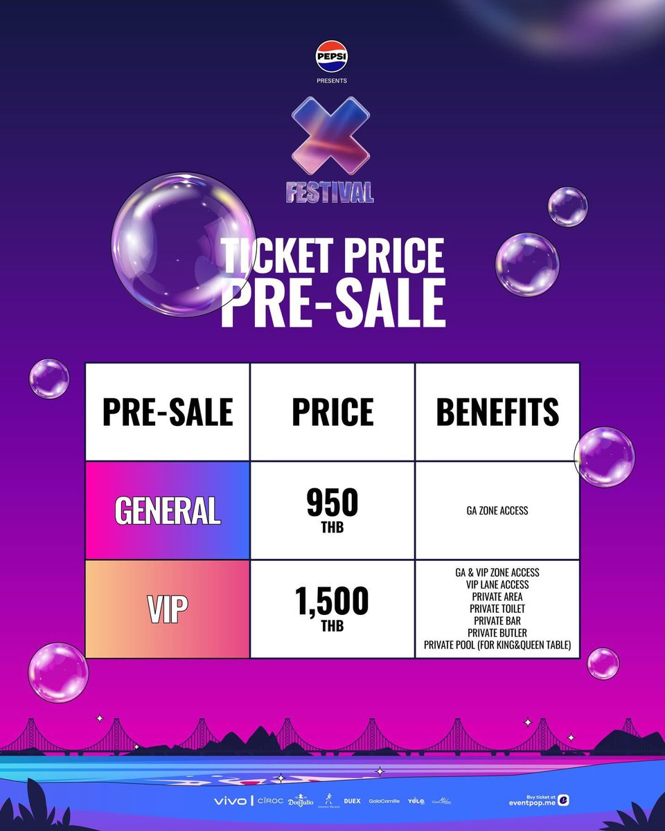 SweetDay8510's tweet image. 💃🏻 หาคนจอยโต๊ะ X fest วันที่ 13/4 โซน VIP ROW 2

กดบัตรได้เองในเว็บเลย
แล้วมาจอยโต๊ะหารค่าแพ็ค🍻 จ่ายวันงานค่ะ
✨ตอนนี้ยังว่าง 4 ที่✨

ถ้าสนใจ DM มาถามได้นะคะ

#XFESTIVAL #XFESTIVAL2026 #PEPSIpresentsXFESTIVAL2026