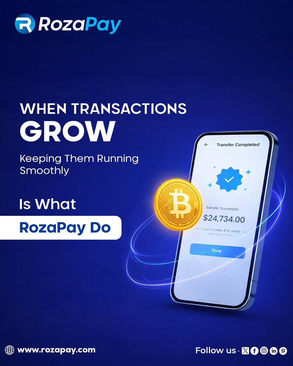 rozapaynow's tweet photo. When transactions grow, performance matters. ⚡

RozaPay keeps your payments smooth, secure &amp; scalable. 💙

No delays. No stress. Just growth. 🚀
🌐 https://t.co/Nz2A5xlj1J

#RozaPay #Fintech #Payments #BusinessGrowth https://t.co/76noDgUDxN
