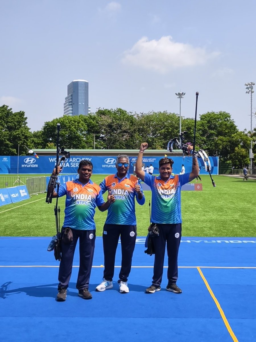 Heartiest congratulations to CT/GD Toman Kumar, the pride of <a href="/crpfindia/">🇮🇳CRPF🇮🇳</a>, for his phenomenal performance at the World Archery Para Series in Thailand.

​Our braveheart has proven his mettle on the global stage:
🥇 Gold Medal – Compound Men’s Doubles (50m)
🥇 Gold Medal – Compound