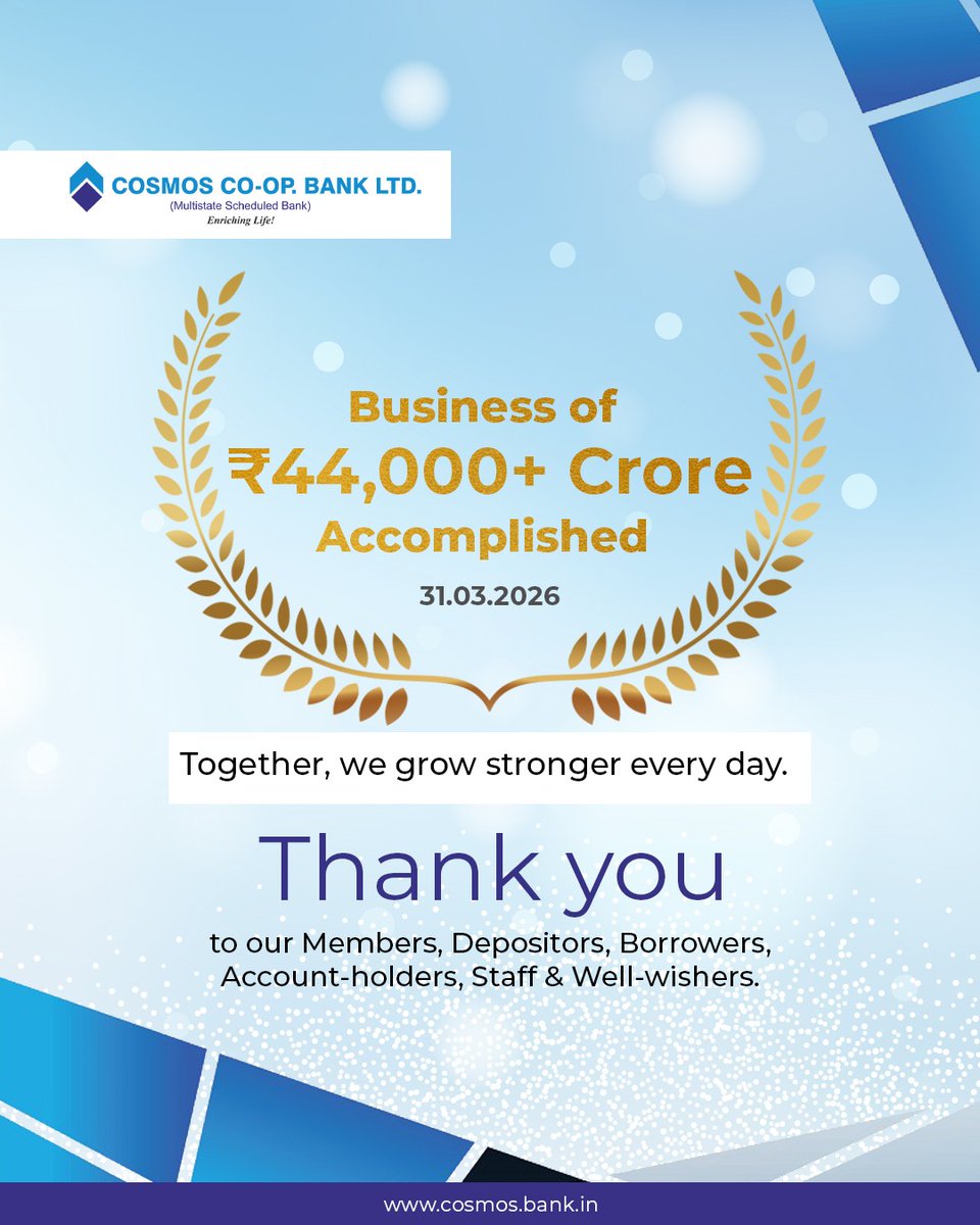 Cosmos Co-Op. Bank Ltd. tweet media