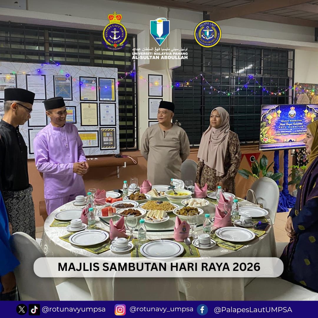 rotunavyumpsa's tweet photo. [ 31 MAC 2026 | MAJLIS SAMBUTAN HARI RAYA PALAPES LAUT ] 

Pada 31 Mac 2026, telah berlangsungnya Majlis Sambutan Hari Raya yang berlangsung di PSTL Kuantan yang melibatkan seluruh warga PALAPES Laut UMPSA.

#rotunavyumpsa #palapeslautumpsa #palapeslaut #navypeople #psstldm https://t.co/WfiXHWQMkj