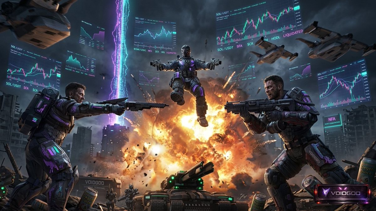 voidgodsol's tweet photo. No soft UI.
No passive holders.
No cute dashboards.
Just fire, pressure, and two killers fighting under live market screens while the whole battlefield watches.
On Solana, attention moves fast.
Dominance has to move faster.
#Solana #VOIDGOD #CryptoBattle #Whale #DegenWar #MarketChaos