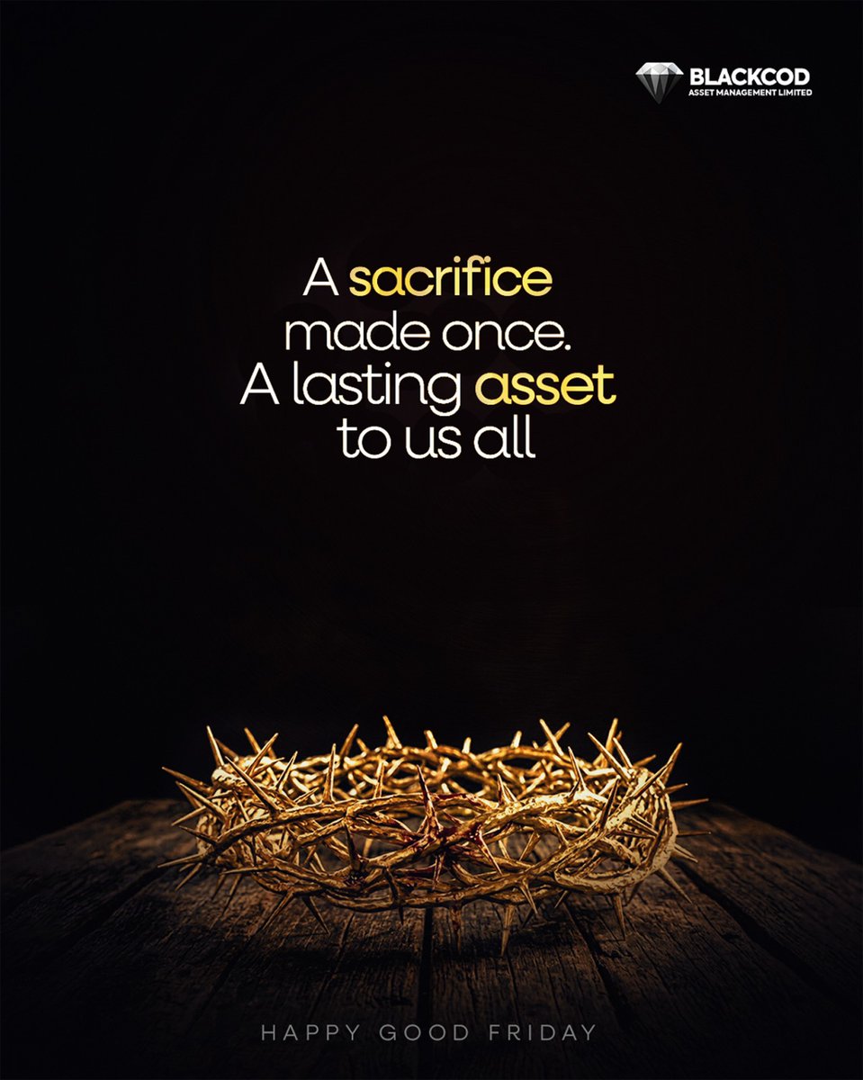 Blackcodasset's tweet photo. A sacrifice made once.
A lasting asset for all.

#BuiltForTrust
#DesignedForGrowth
#GoodFriday https://t.co/DSWHnNkbcy