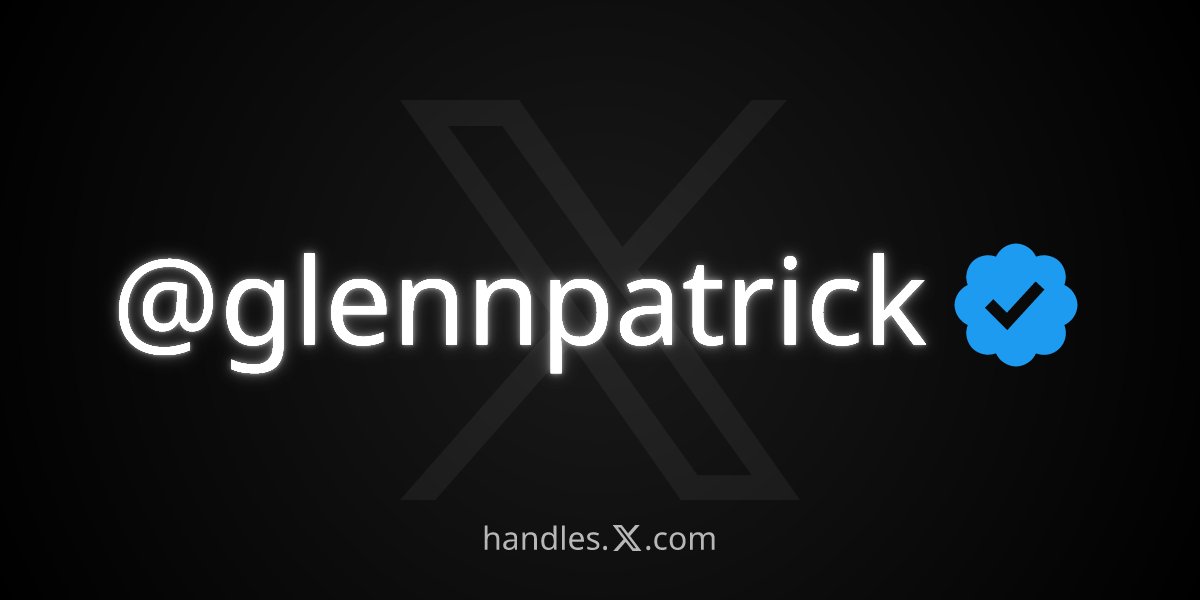 glennpatrick's tweet photo. I just got @glennpatrick from the X Handle Marketplace! Get your own at https://t.co/i4nXbhpIff https://t.co/KfP9fUXqJX