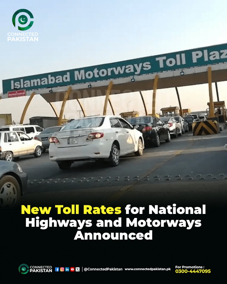 NHA revises toll charges across Pakistan's highways and motorways