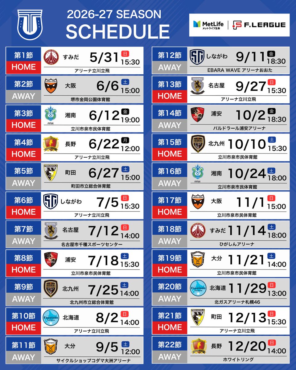 立川アスレティックFC tweet media