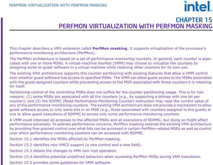 InstLatX64's tweet image. #Intel released the 61st edition of the ISA Extensions Reference with PerfMon Masking and clarifications.
Download:
cdrdv2-public.intel.com/915637/319433-…
#DiamondRapids #NovaLake #WildcatLake #PantherCove #CoyoteCove #ArcticWolf
CPUID.07h.01.EDX[22]=SEC_TEE_ATTESTATION
