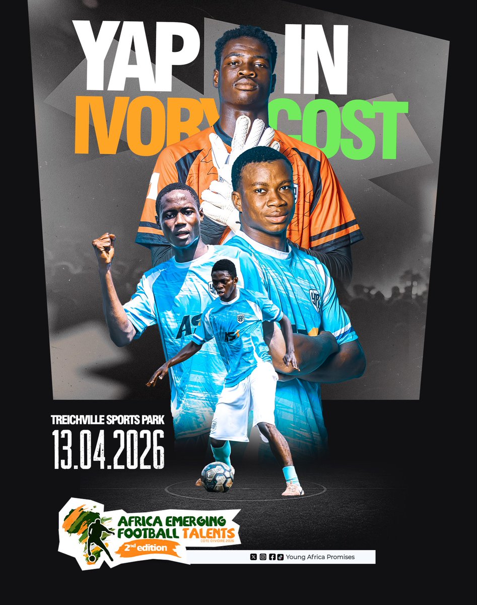 YAP_Football's tweet photo. We are excited to officially announce our participation in this year’s AFRICA EMERGING FOOTBALL TALENT tournament in IVORY COAST🇨🇮 ! This event presents a great opportunity to showcase our skills, teamwork, and determination🔥⚽️🎉

Let’s go #yap #as1 #football https://t.co/Evdjif4iue