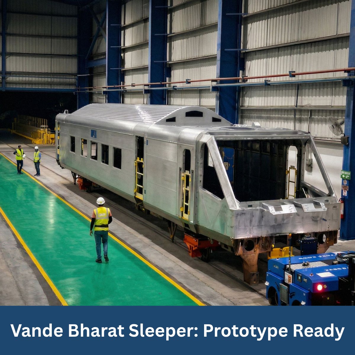 narendrashah31's tweet photo. Vande Bharat Sleeper: First Car Body Prototype Completed by Indo-Russian JV ‘Kinet Railway Solutions.’
#VandeBharat #KinetRailwaySolutions #IndoRussianJV #RailwayInnovation #SleeperCoach #PrototypeDevelopment #IndianRailways https://t.co/NIc9v2nY3e