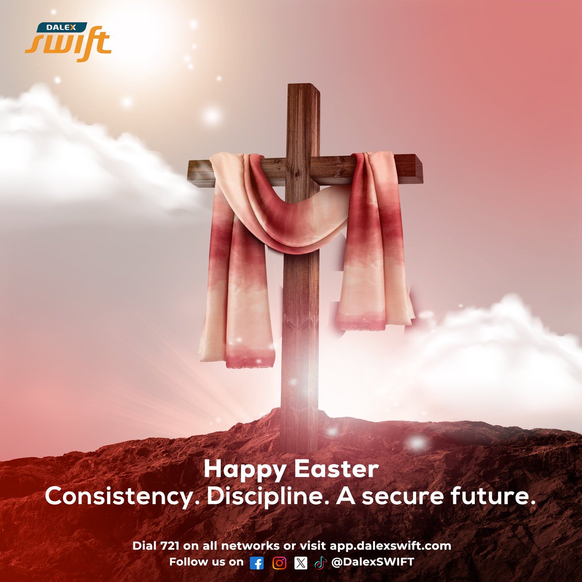 DalexSWIFT's tweet image. Wishing you a Happy Easter filled with consistency, discipline, and a secure future.

#DalexSWIFT #HappyEaster #Discipline