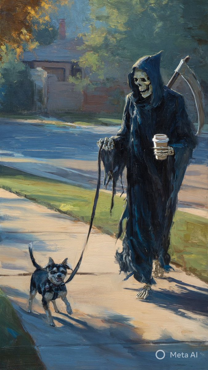 ajdasoddities's tweet image. "See that guy in Audi? He’s on the list for next Tuesday. Don't bark, it'll ruin the surprise."

#EverydayGrim #GoodMorning #FriYay #AIart️️️️️️️️️️️️️️️️️️️️️️️️️️️️️️️️️️️️️️️️️️️️️️️️️️️