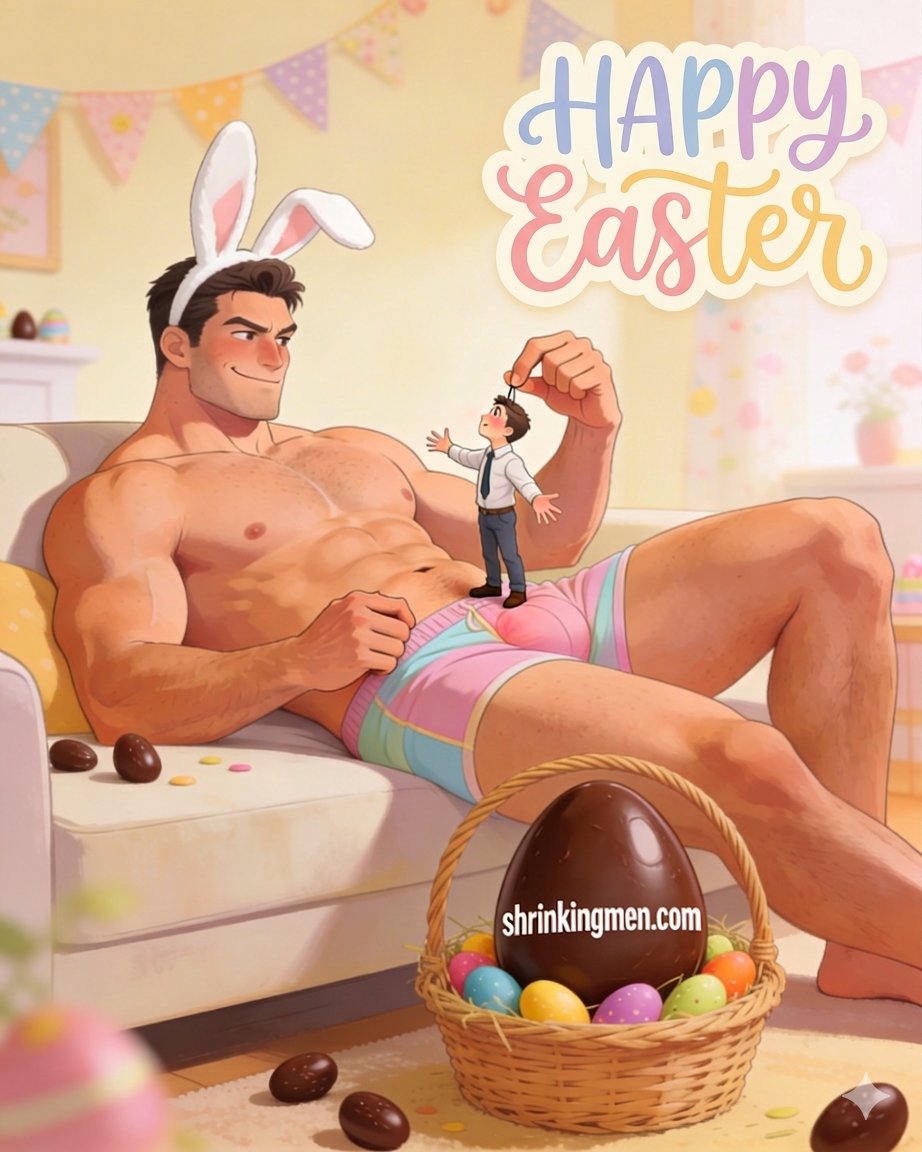 Happy Easter from ShrinkingMen!
Check out our deliciously kinky Willy Wonka themed size fetish illustrated story: shrinkingmen.com/store/ols/prod…

#gayeaster #SizeDifference #shrinkfiles