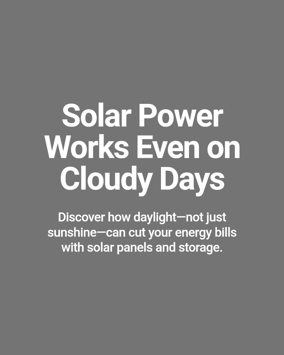 ScotlandEnergy's tweet image. Think Scotland's weather is too gloomy for solar power? Think again. Solar panels work with daylight, not just sunshine, and paired with battery storage, you can save even on cloudy days.

scottishenergysaving.co.uk/contact/ #scottishenergysaving #ScotlandGoesSolar