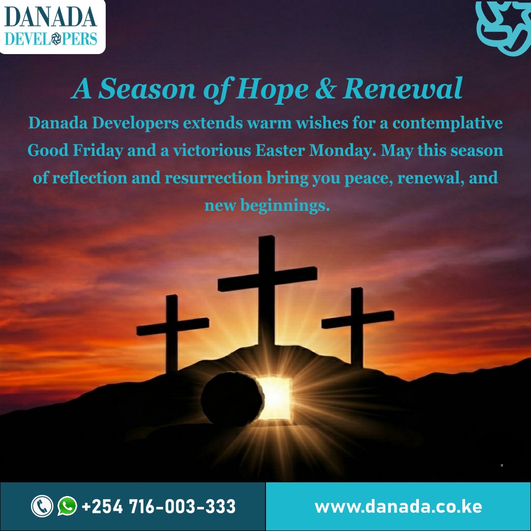 danada_ke's tweet photo. This Good Friday reminds us that true love is selfless, putting others first. Jesus showed the greatest love by giving everything for us.
Honour that love by securing your loved ones’ future through land ownership, an investment you will never regret. https://t.co/p05KBioYAr