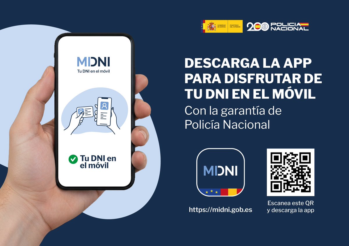 Tu #DNI dice quién eres 🪪

 ¿Está en buen estado? ¿Tiene chip?  

👉Si está roto o caducado es hora de renovarlo

No esperes al último momento

Ahora también en el móvil con #MiDNI