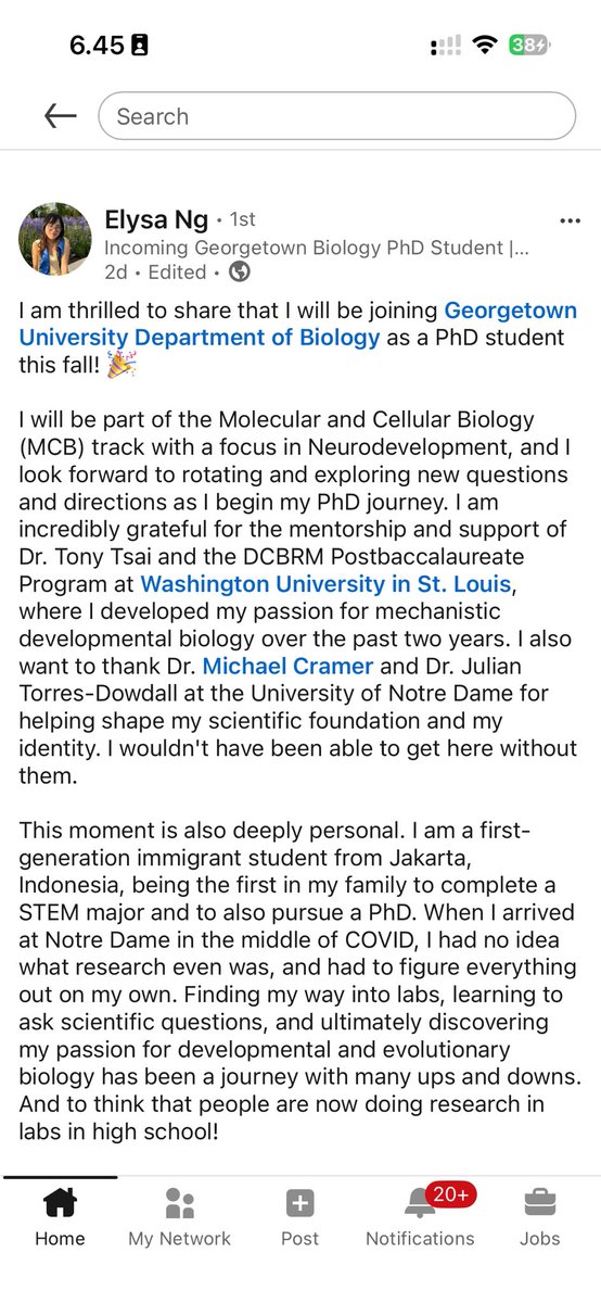clara_ng's tweet photo. Akhrnya, perjuangan anak saya utk tembus PhD program di era Trump brhsl jg. Diterima di Georgetown University fully funded dgn stipend!! 🔥🔥

Thn ini perjuangan international student utk tembus PhD program di Amerika sulit bgt krn budget cut Trump dan lingkungan sosial yg gak kondusif. Anak saya sbg satu2nya international student yg tembus PhD program di Georgetown. Bnyk universitas2 top Amerika terpaksa hrs memilih hny satu international student dr bbrp calon PhD utk batch di thn yg berat ini. 

Dari cerita2 yg beredar, jg bnyk international students highly qualify yg rejected di seleksi awal, aplg dpt wawancara dan visit campus 🥲 

Bnyk mahasiswa Cina lulusan Tsinghua yg apply PhD program di Amerika dgn peminatan biology juga gak mendpt offer apa2. Bukan krn mrk gak siap utk PhD program, tp krn mslh budget cut sehingga gak ada dana. 

Dgn segala kesulitan dan tantangannya, saya bangga dan bersyukur sekali atas pencapaian Elysa 💝