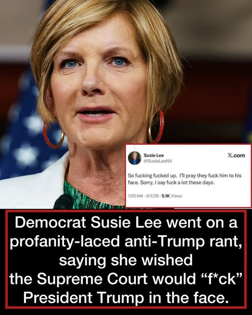 TRUMPGIRL_STL's tweet image. DELETED: Democrat Susie Lee posted a profanity-laced rant wishing the Supreme Court would “fvck” President Trump in the face—then deleted the comment after receiving backlash.