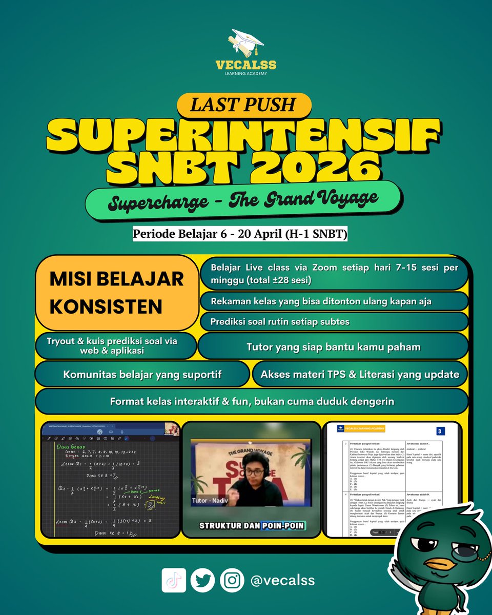 BIMBEL ONLINE/LES PRIVAT/KELAS SNBT KKI IUP 2026 tweet media