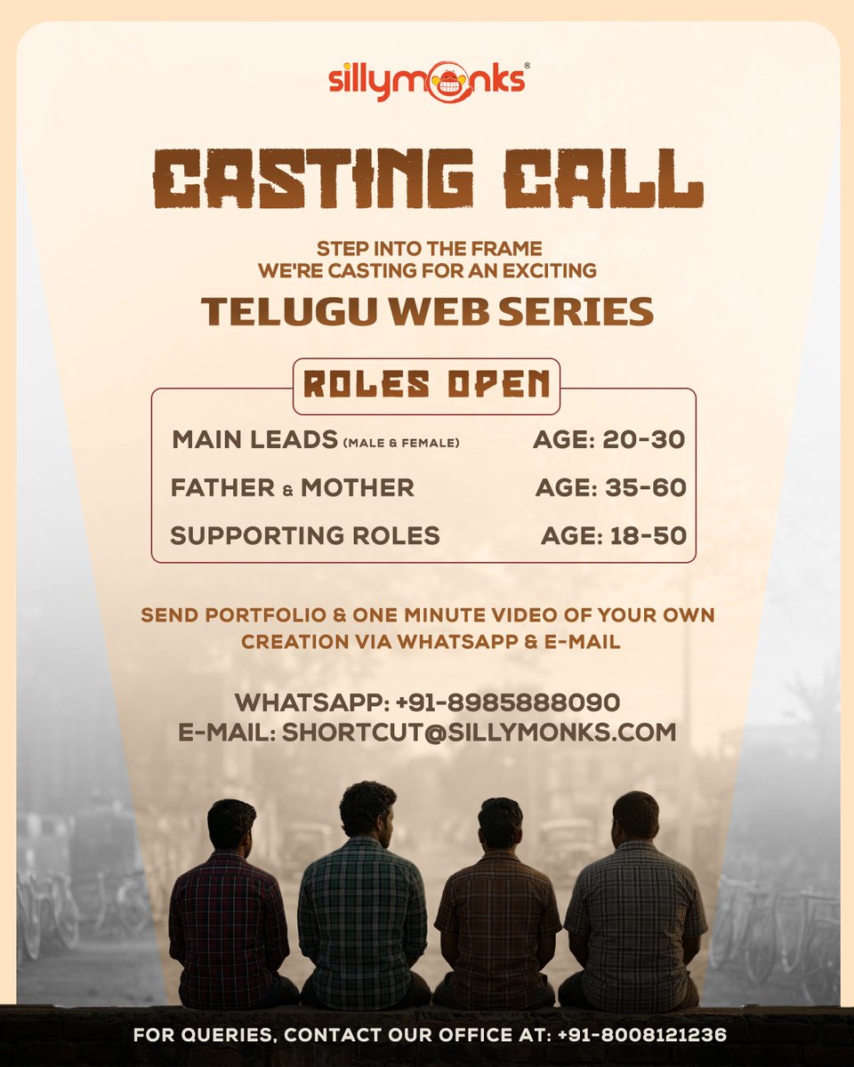 SMTollywood's tweet image. 🎬 A story is waiting… maybe it begins with you.
For our new Telugu web series, send a 1-minute video bite that captures your essence.
Tell us what acting means to you—we’re looking for truth, not perfection ✨

#TeluguWebSeries #CastingCallIndia #ActingAudition #TeluguTalent