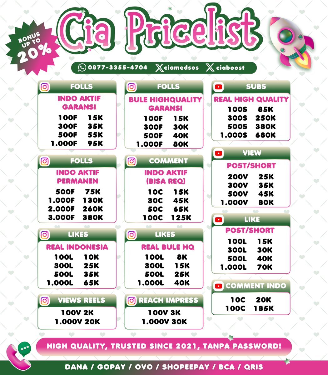 ♥︎𝖈𝖎𝖆 | Jual Followers Permanen tweet media