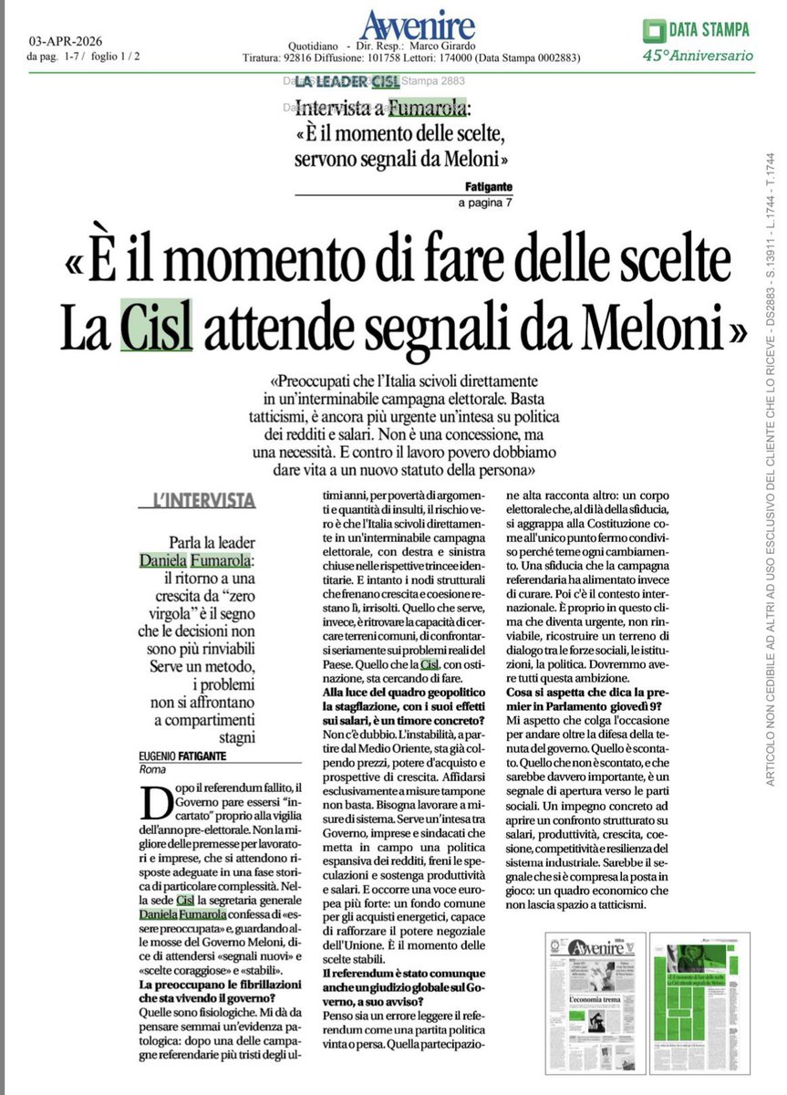 CISL Nazionale tweet media