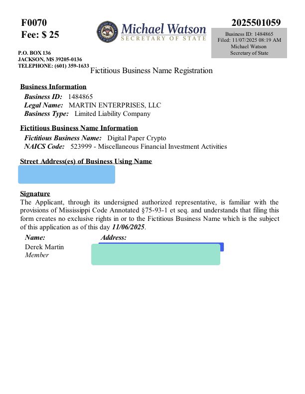 DigitalPaperCrypto (GoldMouth) tweet media