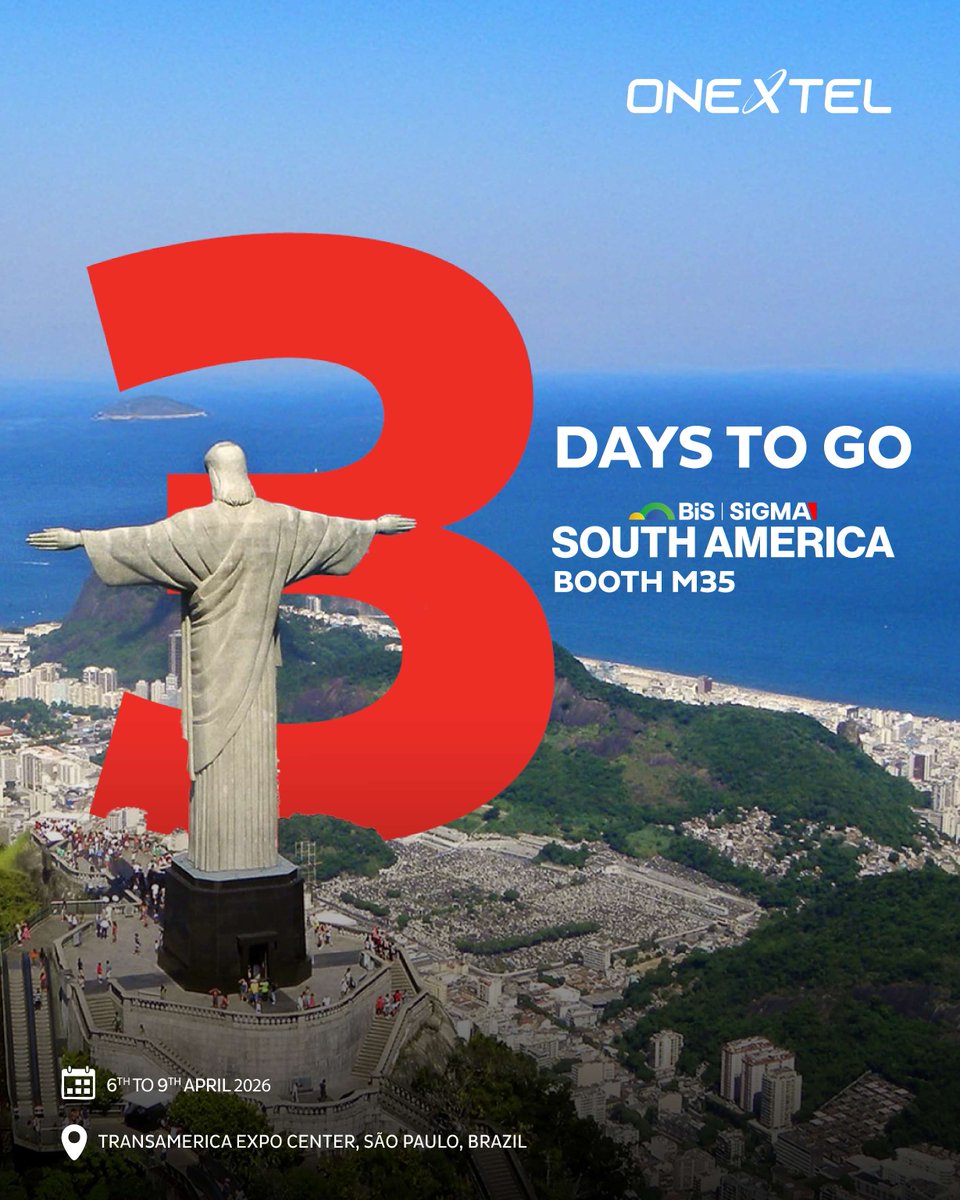 onextel_limited's tweet photo. 3 days to go for BiS SiGMA South America. Looking forward to connecting with the gaming ecosystem in Brazil. 
📍 Booth M35
#OneXtel #BiSSiGMA #GamingIndustry https://t.co/Gkz7A670l8
