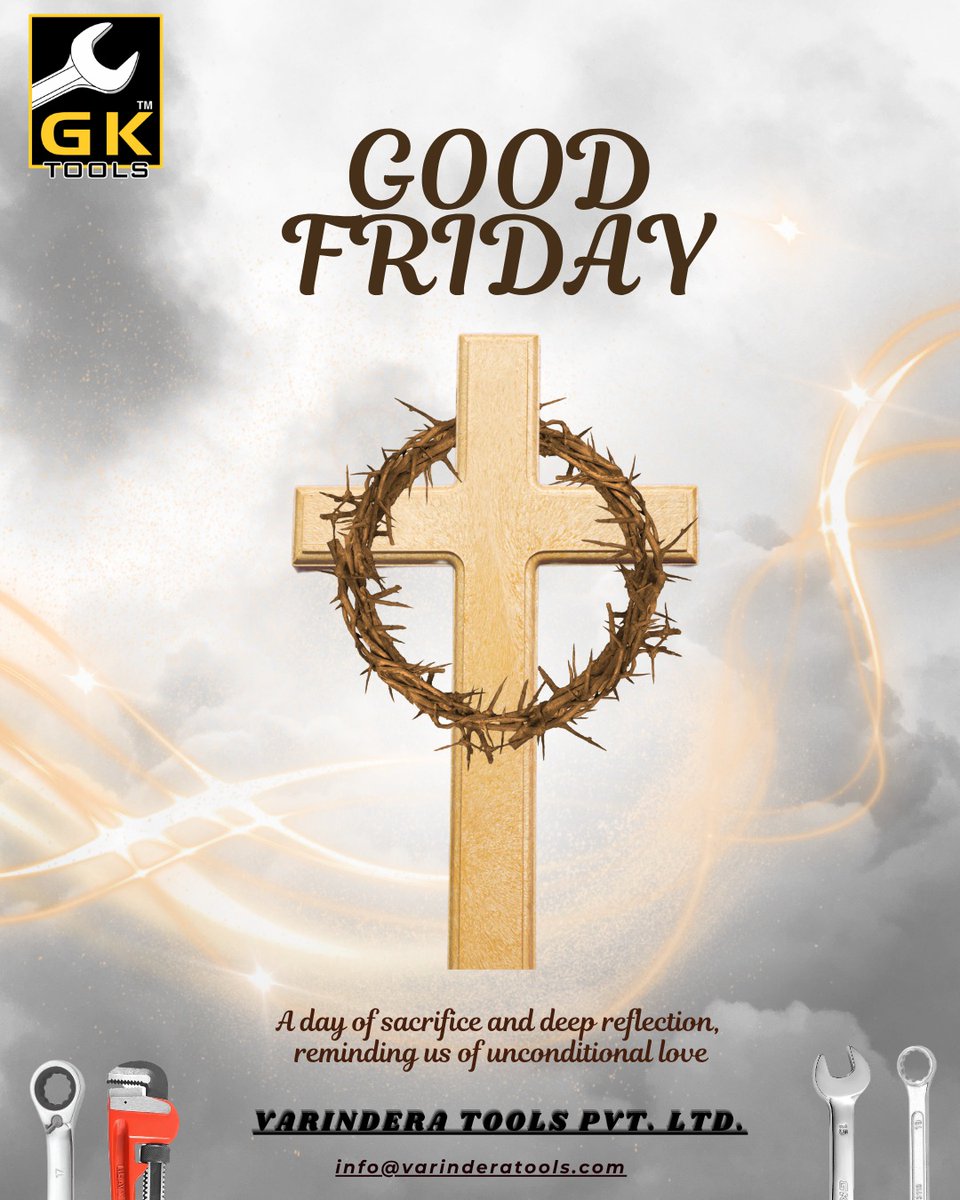 Varindera_Tools's tweet photo. Varindera Tools wishes you a blessed and peaceful Good Friday ✝️

✨ Stay strong. Stay committed. Keep building with trust.

📩 For inquiries: info@varinderatools.com

🔧 Quality you can trust. Performance you can rely on.

#GoodFriday #Blessings #Faith #GKTools #VarinderaTools https://t.co/9oZ2zr5C1X