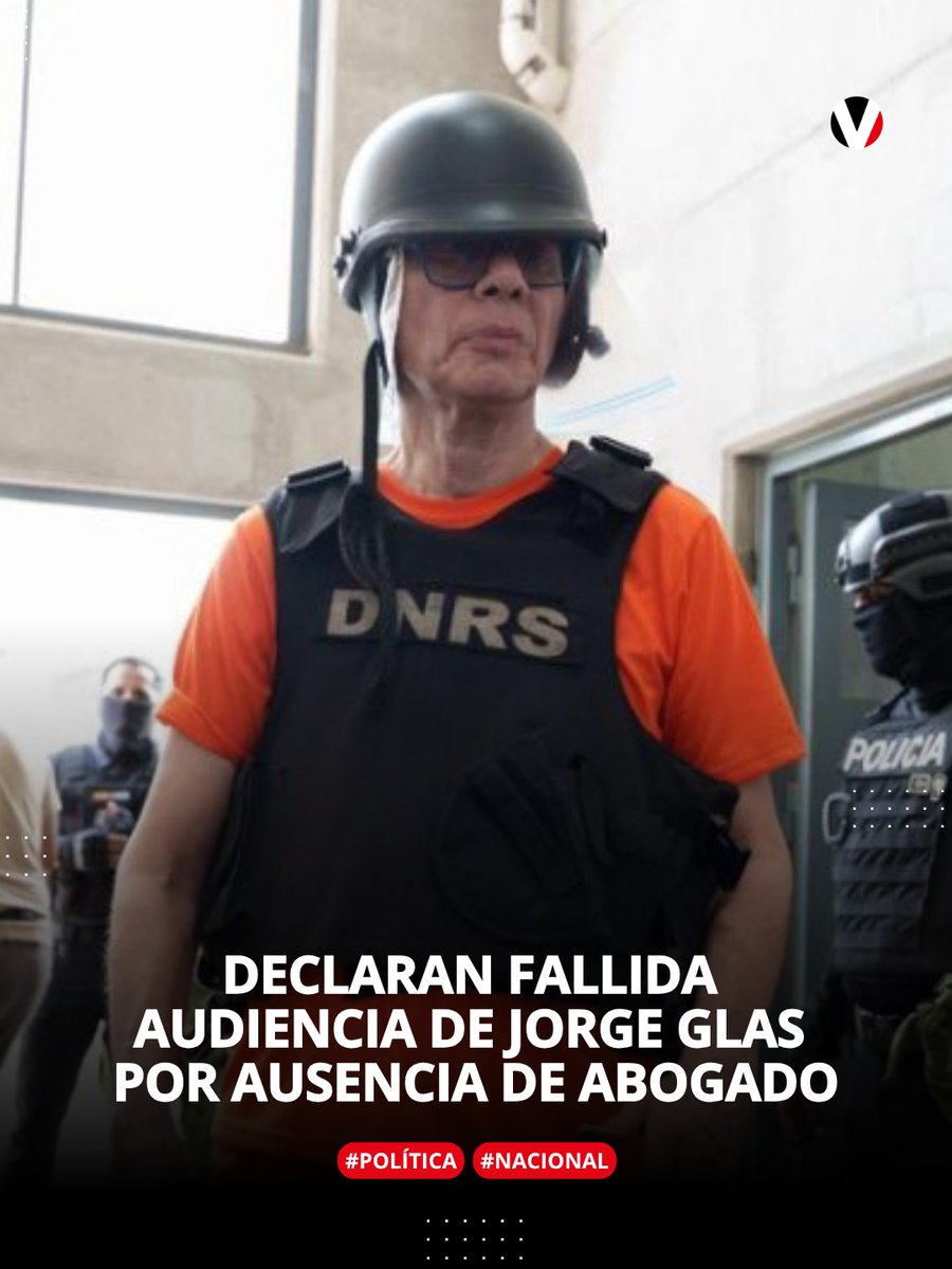 🔴 Un juez declaró fallida la audiencia de habeas corpus a favor de Jorge Glas debido a la ausencia de un abogado. El equipo legal del exvicepresidente afirmó en cambio que se le negó el acceso a la sala. Entérese
▶️ f.mtr.cool/kdikuitezg