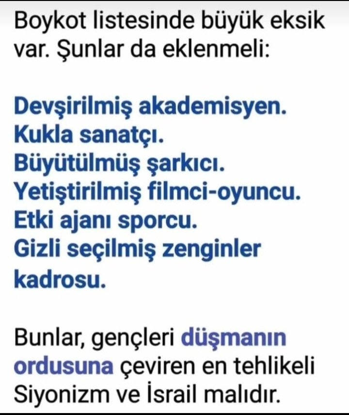 saddakna's tweet photo. @yenisafakyazari @yenisafakwriter Nerede o babayiğit tiyatrocu ?

Siyonizme Dur 🫷 De 
abd ab İngiltere İsrail Çin Rusya 
Toprak maden petrol organ Su hırsızı 
Pedofili kan içici lbgt sapkını teröristler 👹 

#GazzeİçinHareketeGeç
#GazzeKatliamı
#GazaGenocide‌
#FreePalestine
#NoToGazaOccupation
#FilistineÖzgürlük https://t.co/XDmNFsrAwO