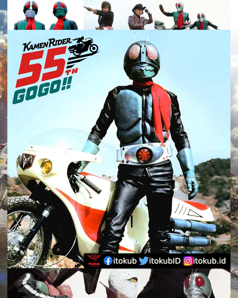 itokubID's tweet photo. 3 April 1971, Go... Go... Let's Go! 
Kamen Rider memulai episode perdananya 55 tahun yang lalu. 

Simak informasi produksinya berikut ini:
https://t.co/L8HN6BpEWm

#仮面ライダー生誕55周年
#仮面ライダー55周年
#仮面ライダーの日 https://t.co/Lsf5Zkt2Dg