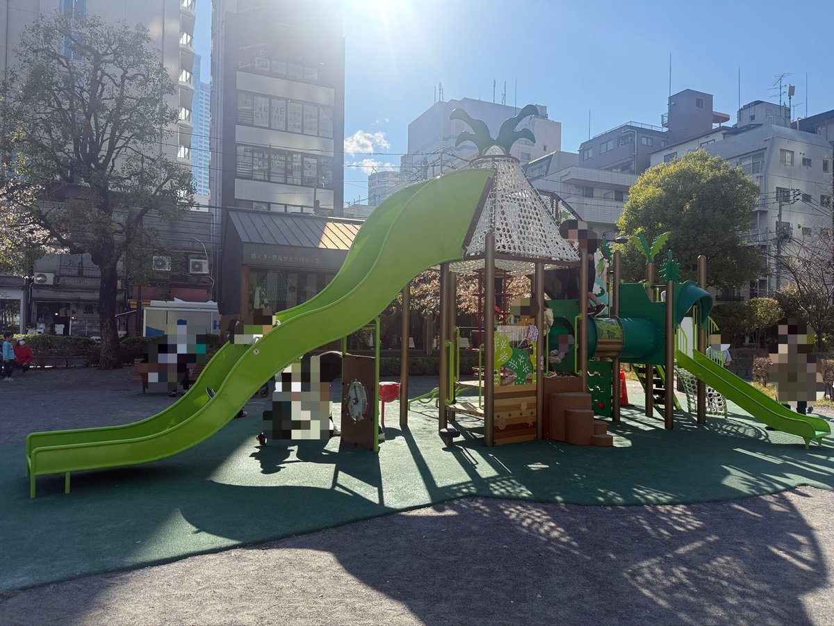 新しくなった月島第二公園の遊具🛝✨
子供達で賑わってました☺️