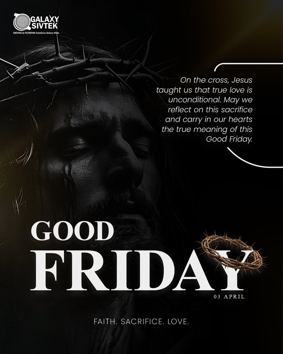 Wishing you a blessed Good Friday.
May this Good Friday bring peace, hope, and strength to everyone.

#GoodFriday #BlessedFriday #HolyFriday #Galaxysivtek