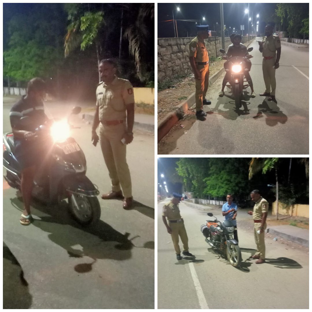 SPTumkur's tweet image. ಜಿಲ್ಲೆಯ ಮುಖ್ಯವಾದ ಸ್ಥಳಗಳಲ್ಲಿ ಅಪರಾಧಗಳನ್ನು ತಡೆಯುವ ನಿಟ್ಟಿನಲ್ಲಿ ರಾತ್ರಿ ಚೆಕ್ ಪೋಸ್ಟ್ ನಿರ್ಮಿಸಿ ಅಧಿಕಾರಿ ಹಾಗೂ ಸಿಬ್ಬಂದಿಗಳಿಂದ ವಾಹನಗಳ ಪರಿಶೀಲನೆಯನ್ನು ನಡೆಸಲಾಯಿತು.
#TumakuruDistrictPolice
@venkatashok 
#CheckPost
#VehicleInspection
@KarnatakaCops